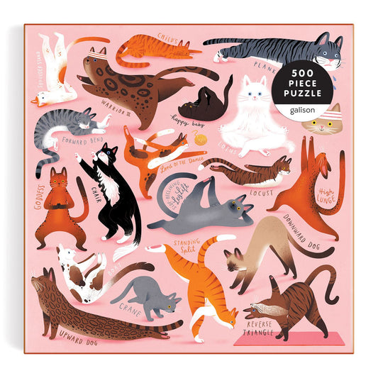 Yoga for Cats 500 Piece Jigsaw Puzzle