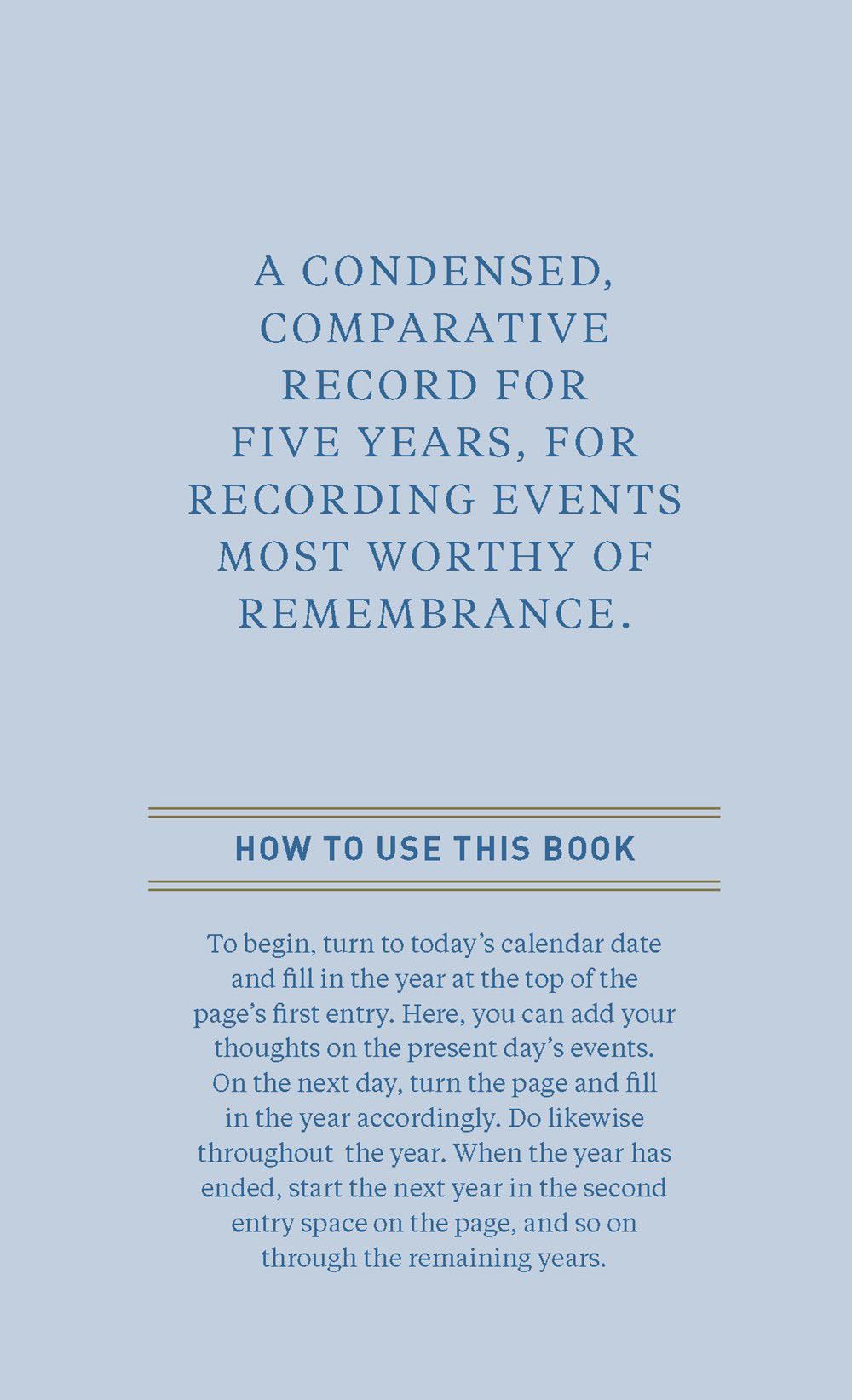 One Line a Day Memory Book (Denim)