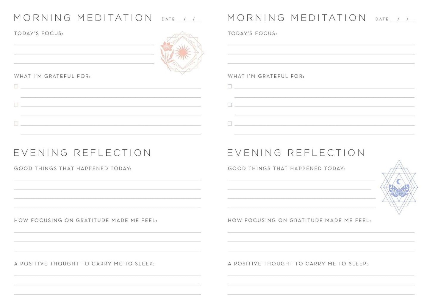 365 Days of Gratitude: A Day and Night Reflection Journal