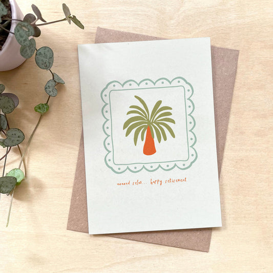 'And Relax' Happy Retirement Recycled Coffee Cup Card