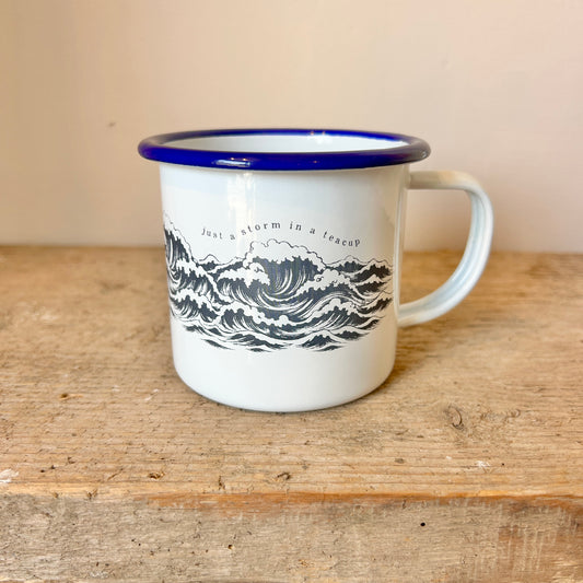 Enamel Mug - Just a Storm in a Teacup