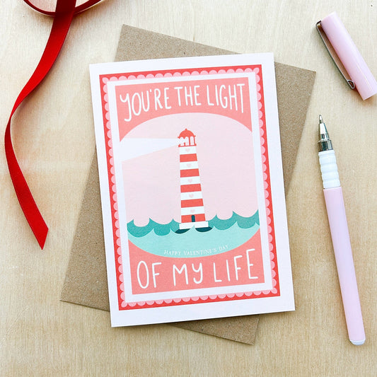 Light Of My Life - Recycled Coffee Cup Valentine's Card