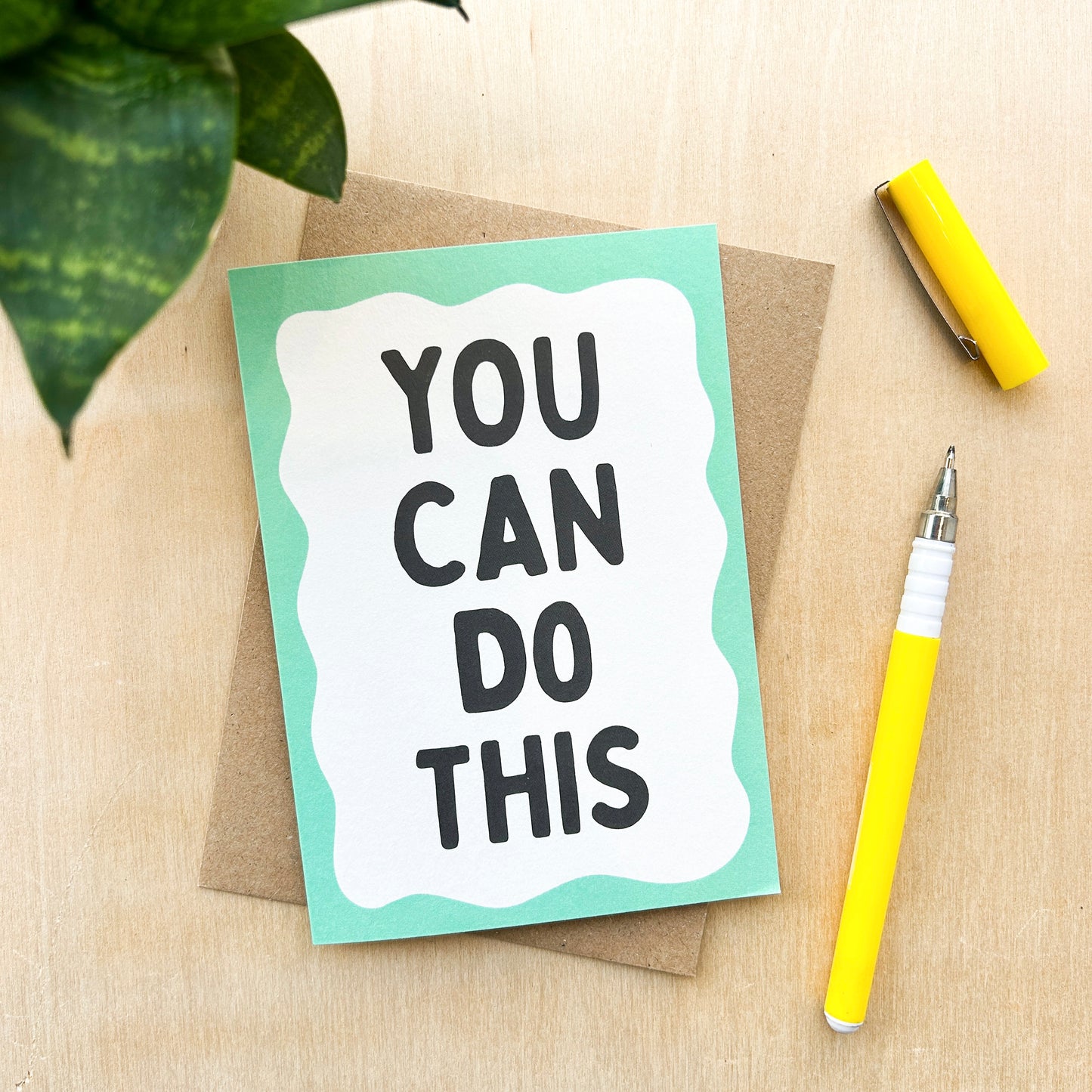 'You Can Do This' Recycled Coffee Cup Card