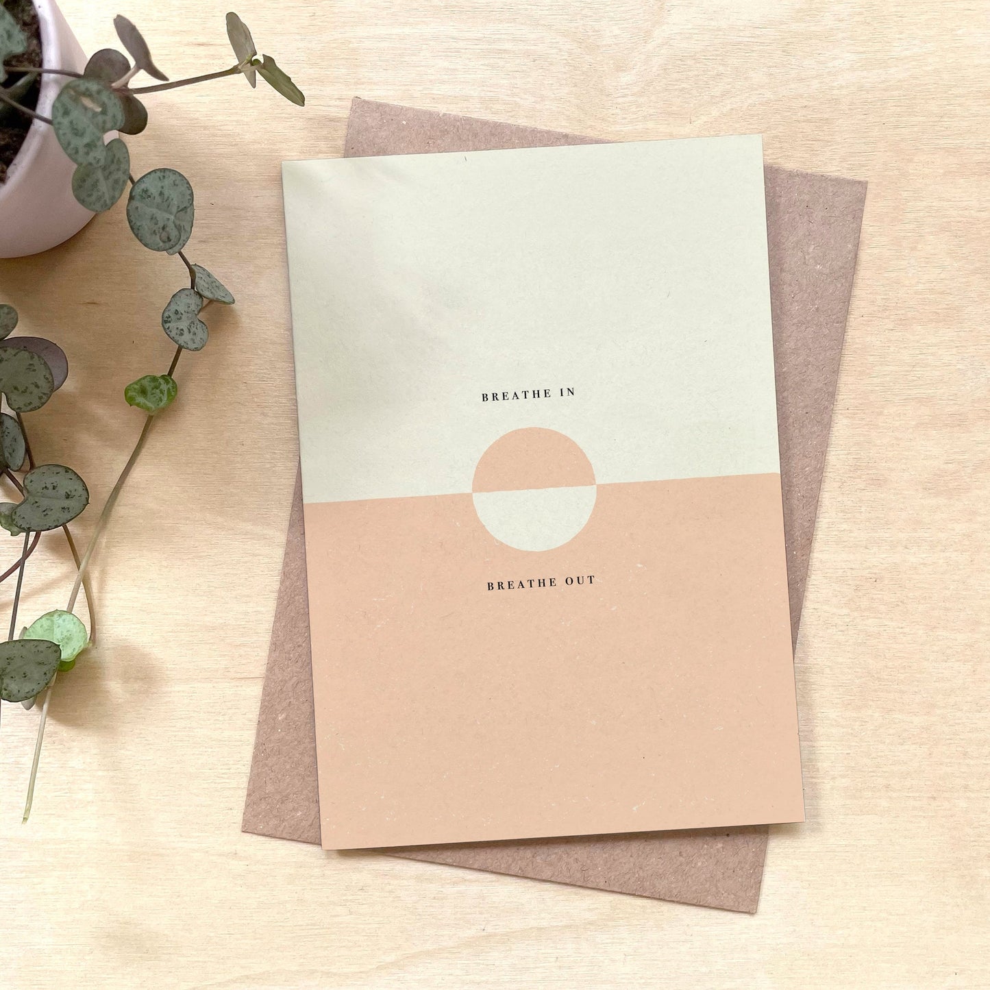 Breathe - Recycled Coffee Cup Card