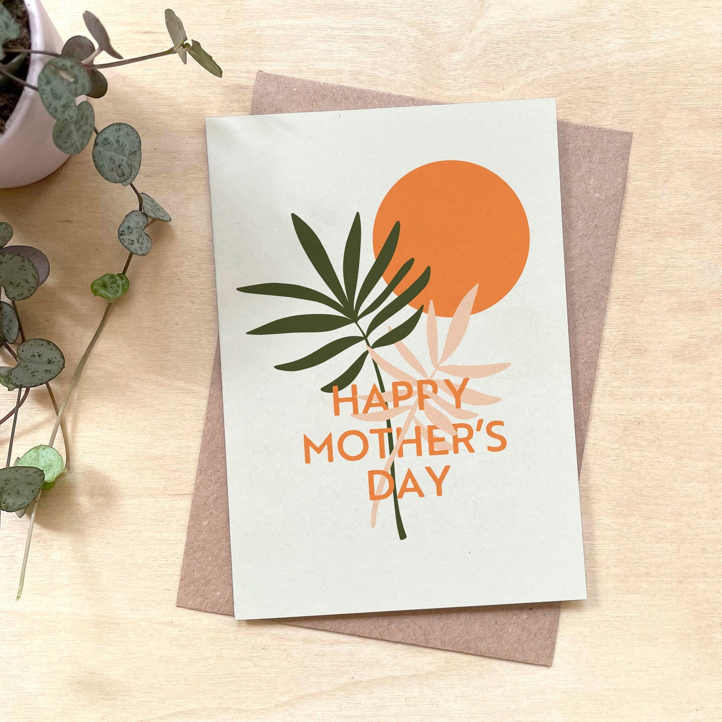 Sun & Palms - Recycled Coffee Cup Mother's Day Card