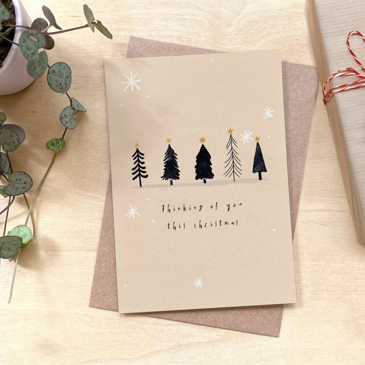 Thinking of You - Recycled Coffee Cup Christmas Card