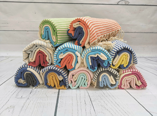 Premium Turkish Beach Towel, Sand Free - Quickdry Towels