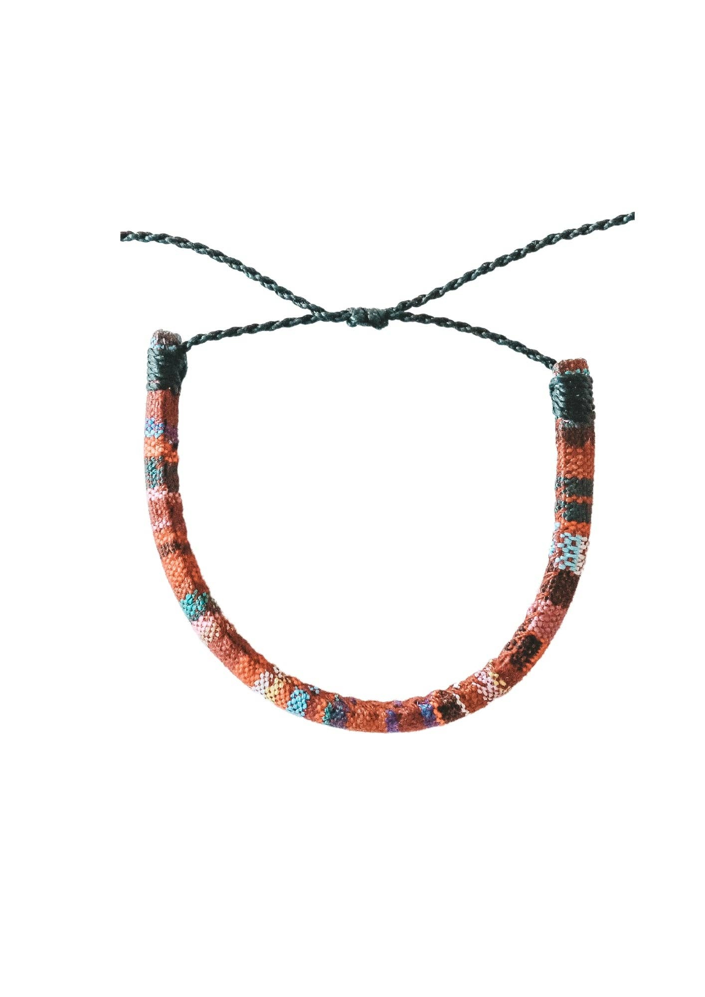 Batik Minimalist Bracelet, Woven Bracelet