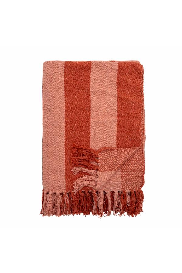 Bloomingville Recycled Cotton Throw Blanket - Frello Orange