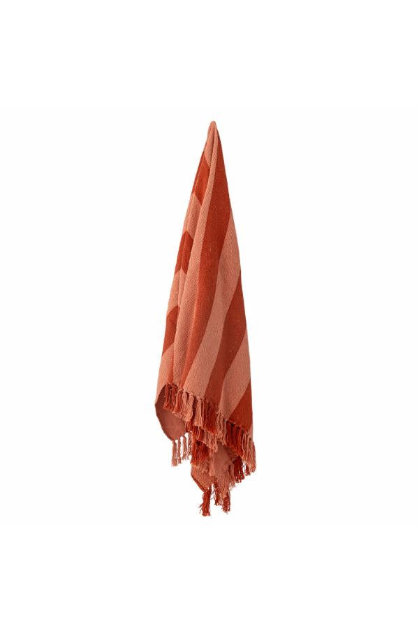 Bloomingville Recycled Cotton Throw Blanket - Frello Orange