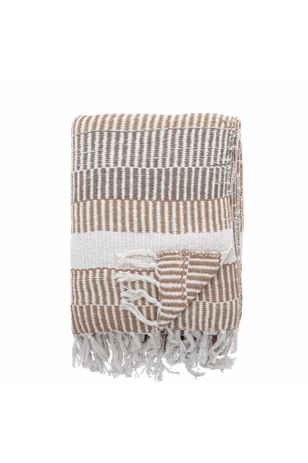 Bloomingville Recycled Cotton Throw Blanket - Isnel Beige