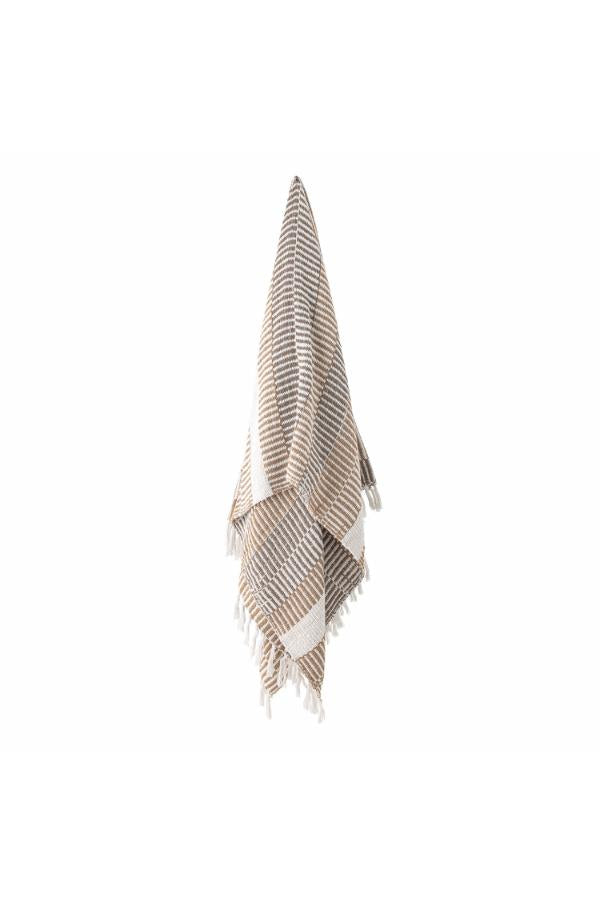 Bloomingville Recycled Cotton Throw Blanket - Isnel Beige