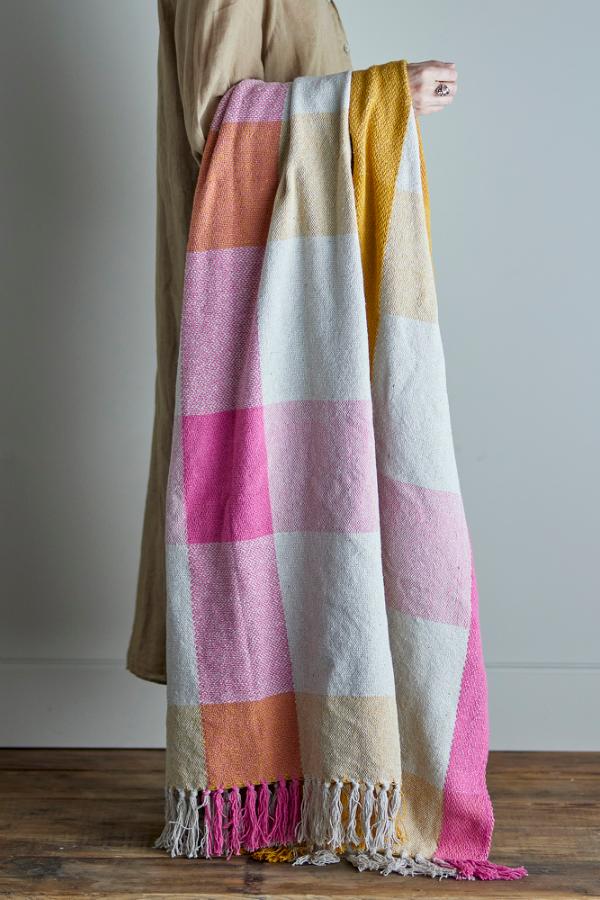 Bloomingville Recycled Cotton Throw Blanket - Hadley