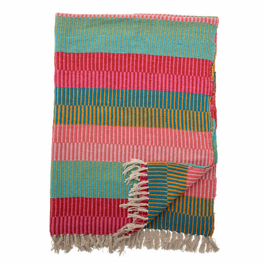 Bloomingville Recycled Cotton Throw Blanket - Isnel Green