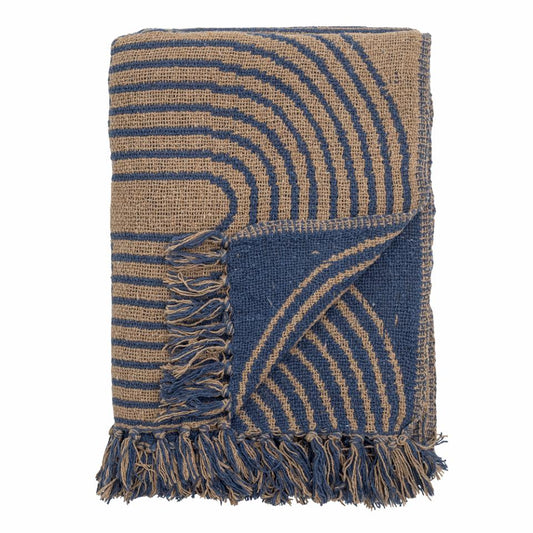 Bloomingville Recycled Cotton Throw Blanket - Tiffanie Blue
