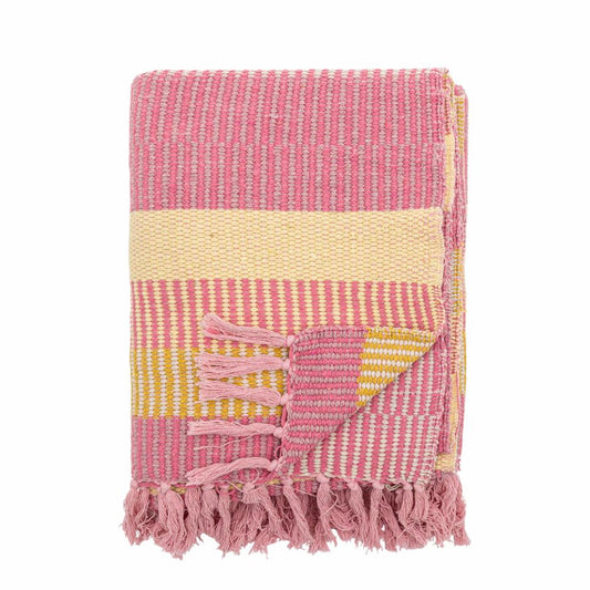 Bloomingville Recycled Cotton Throw Blanket - Isnel Pink