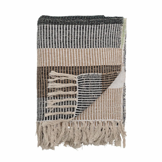 Bloomingville Recycled Cotton Throw Blanket - Isnel Brown