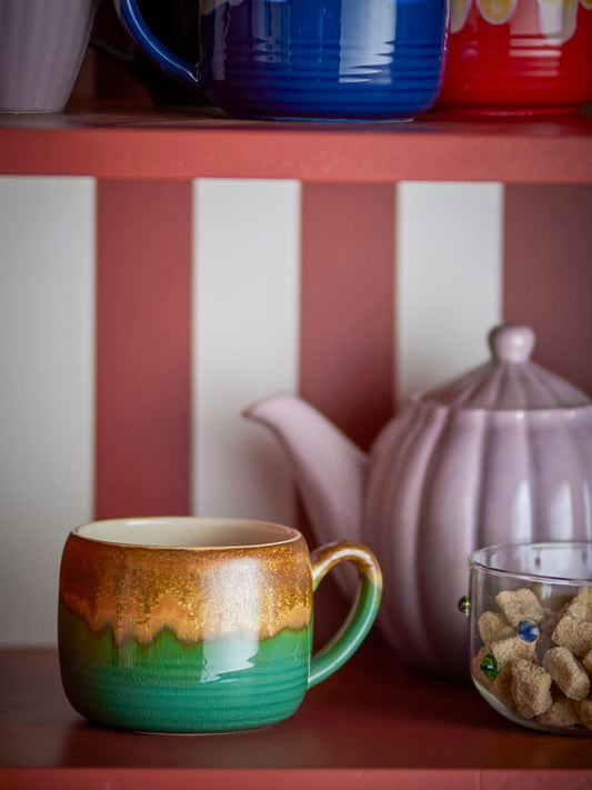 Bloomingville Stoneware Mug - Sheen Green