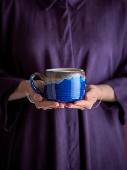 Bloomingville Stoneware Mug - Sheen Blue