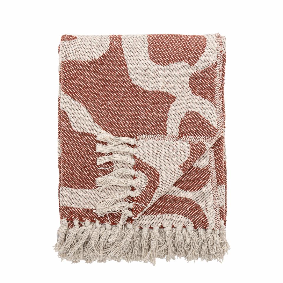 Bloomingville Recycled Cotton Throw Blanket - Salobre Brown
