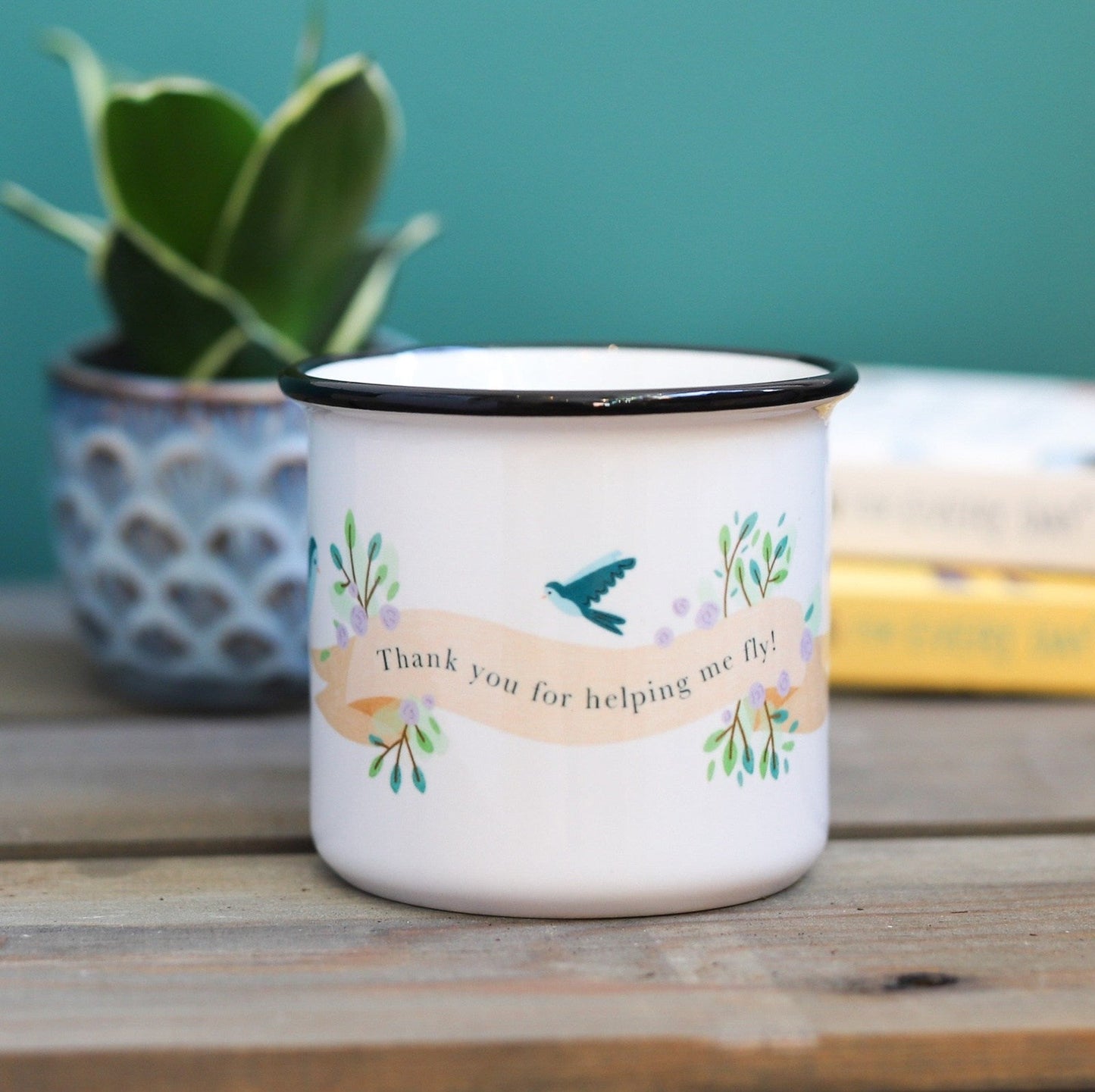 'Thank You for Helping Me Fly' Ceramic Mug
