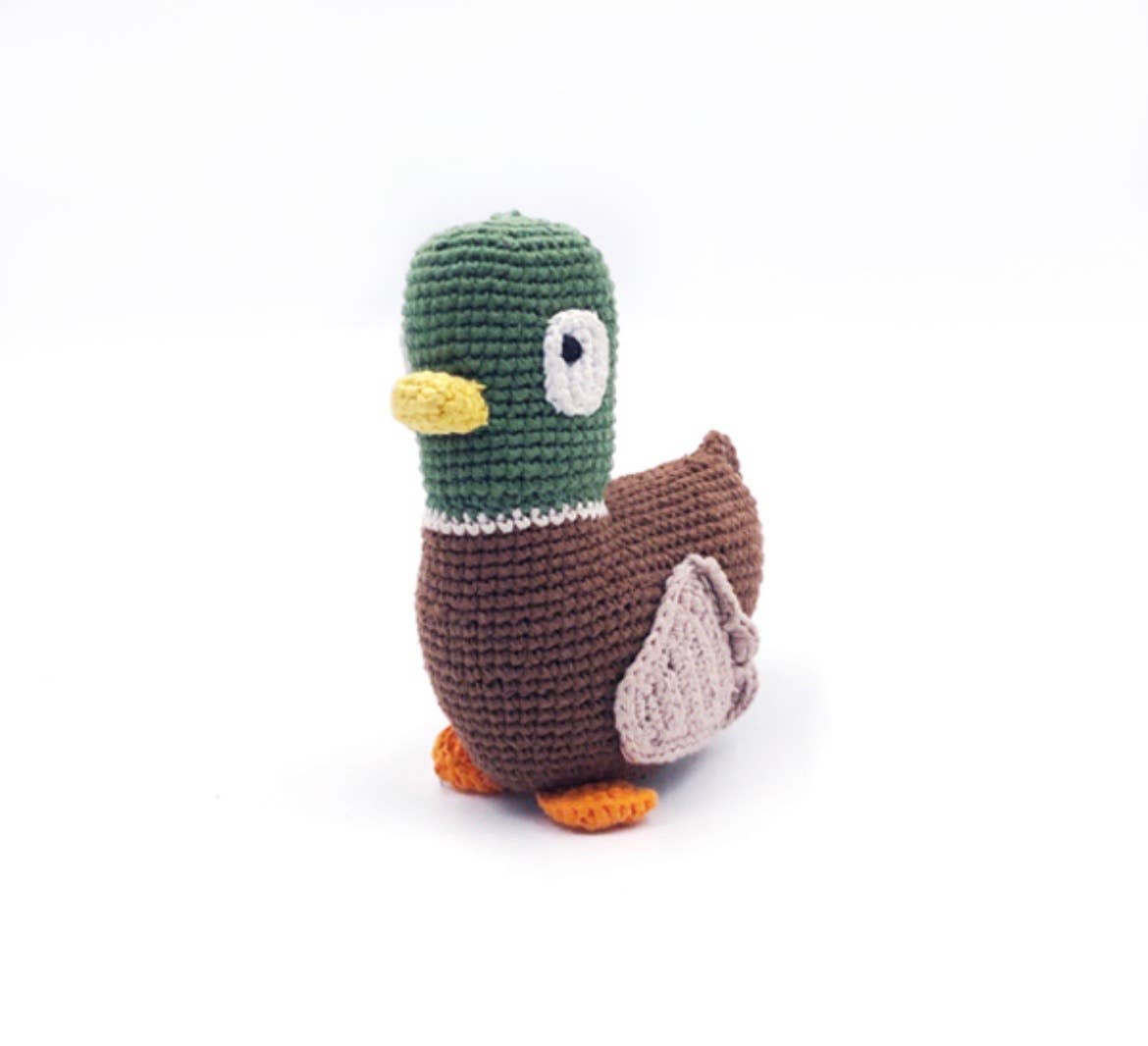 Soft Toy Mallard Duck Rattle