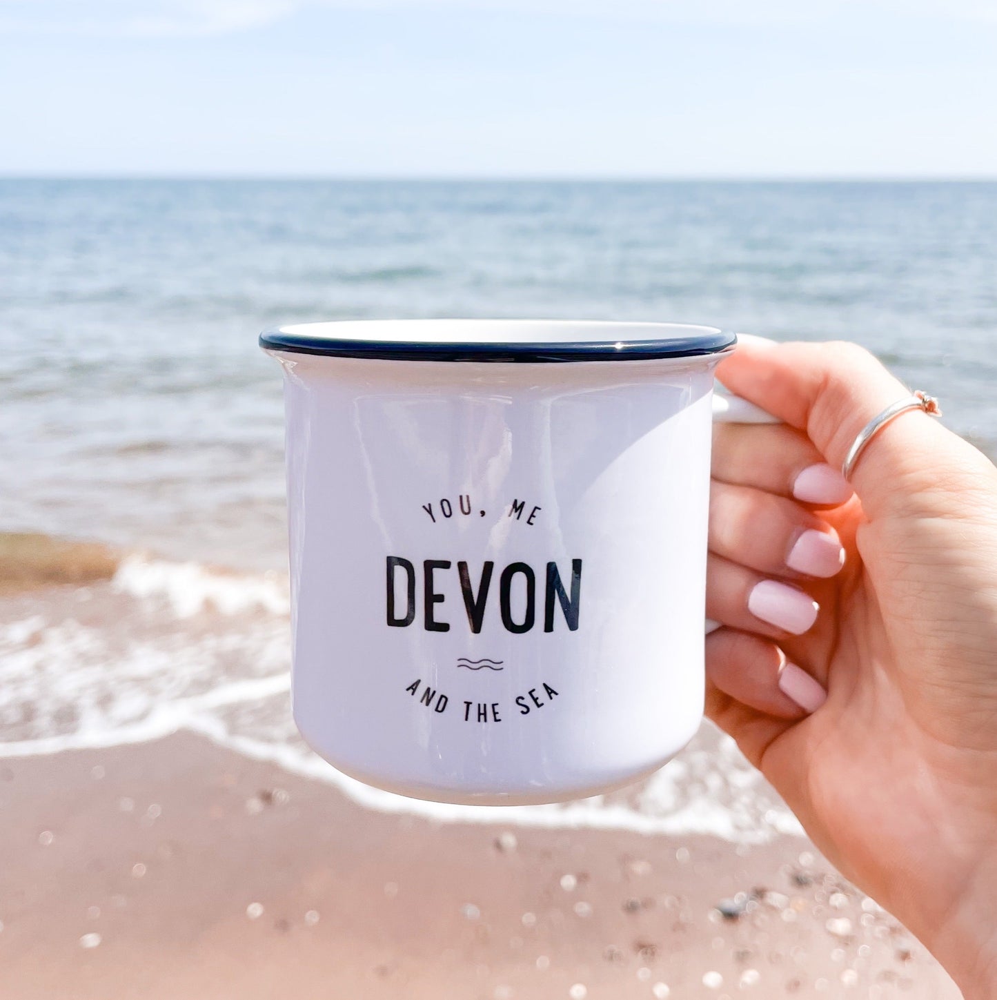 'You, Me, Devon and the Sea' Ceramic Mug