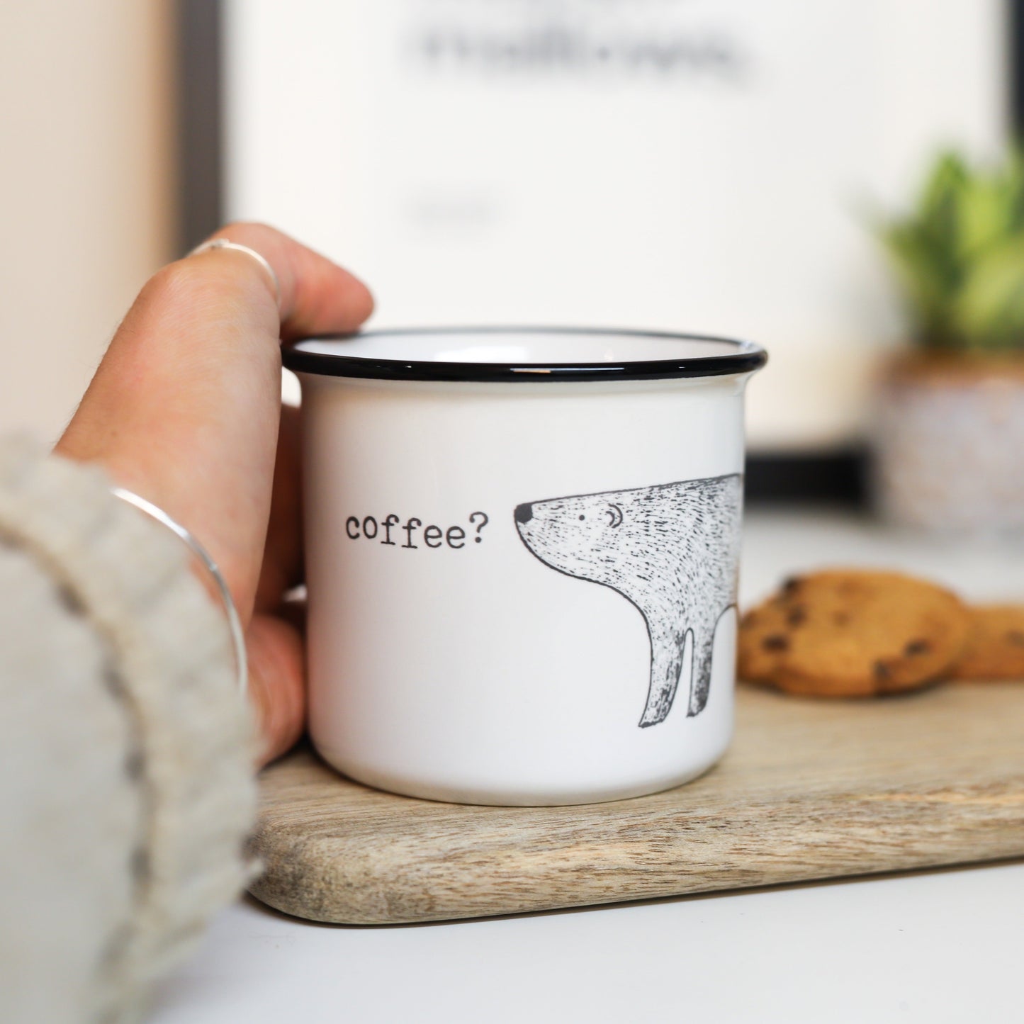 'Tea/Coffee?' Polar Bear Ceramic Mug