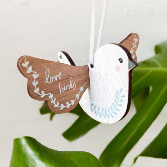 'Love Birds' Hanging Bird Decoration
