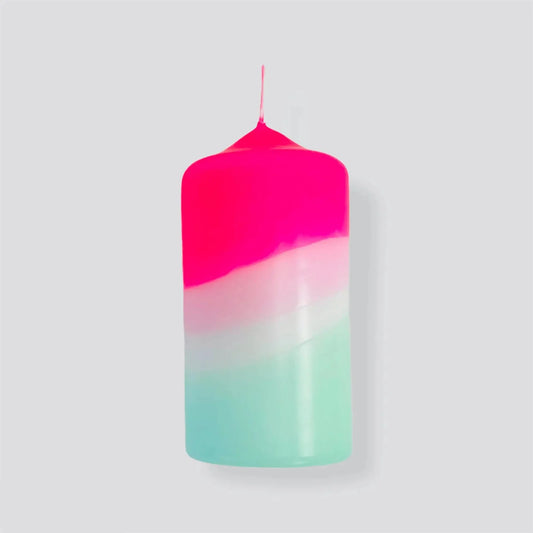 Pink Stories Dip Dye Candles - Peppermint Tower