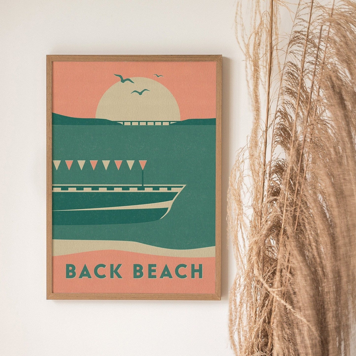 'Back Beach' Graphic Print