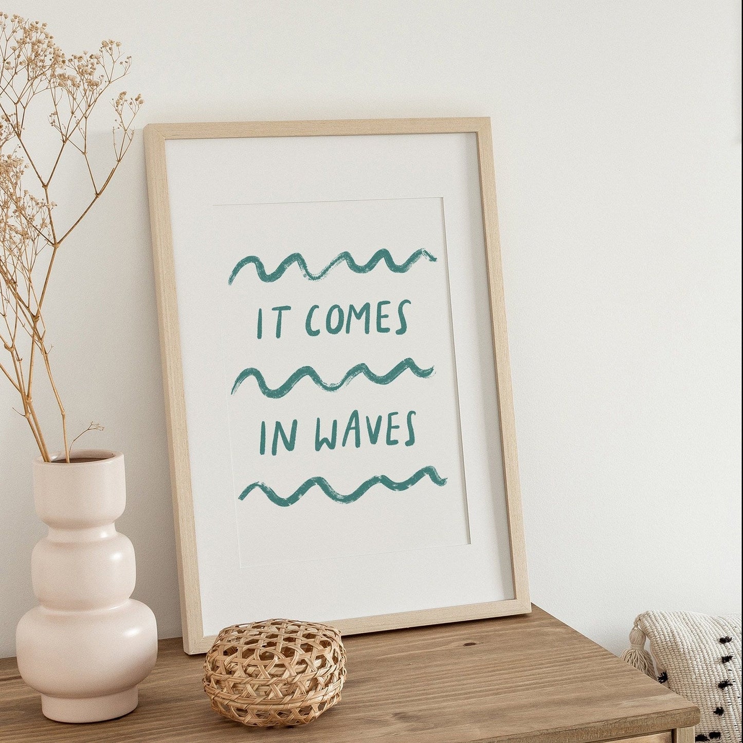 'It Comes In Waves' Graphic Print