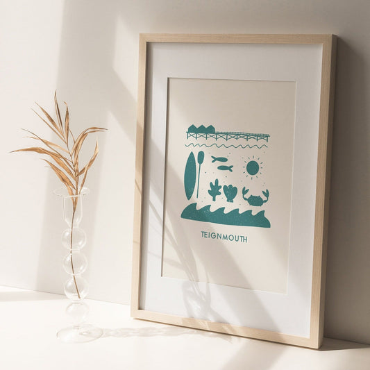 'Teignmouth Stamp' Graphic Print