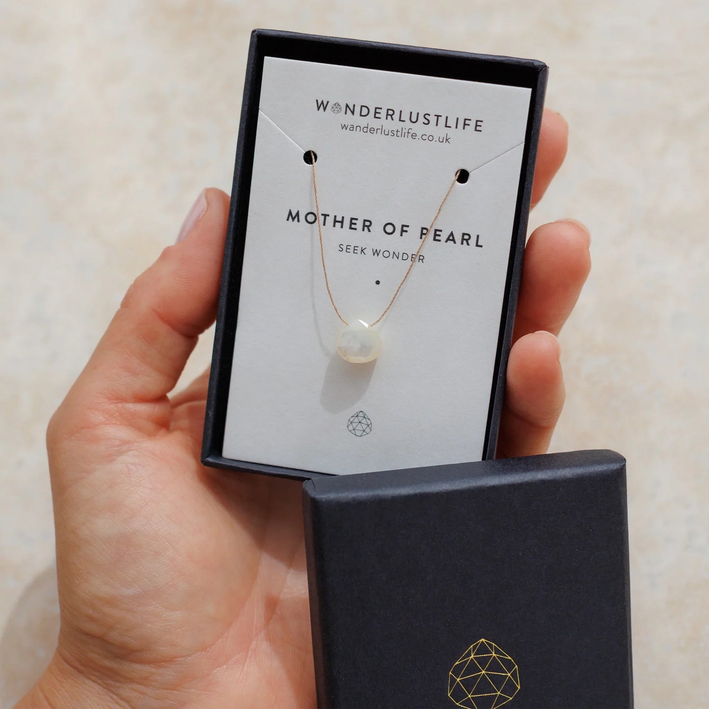 Wanderlust Life Fine Cord Necklace - Mother of Pearl