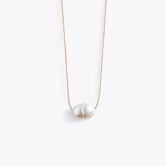 Wanderlust Life Fine Cord Necklace - Pearl